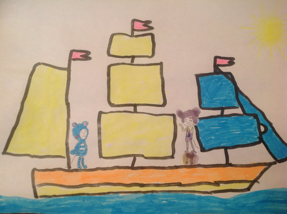 Детский рисунок - Морская прогулка