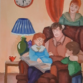 Рисунок "Уютный вечер в кругу семьи" на конкурс "Конкурс детского рисунка "Рисовашки и друзья""