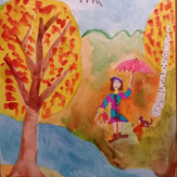 Рисунок "Осенняя прогулка"