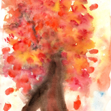 Рисунок "Дерево осенью"