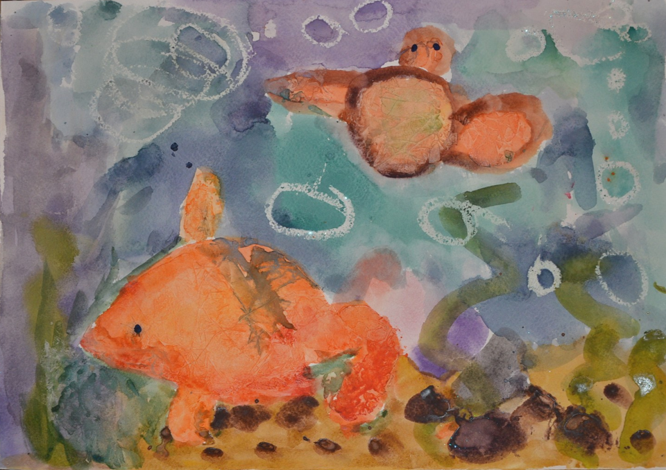 Детский рисунок - Подводный мир