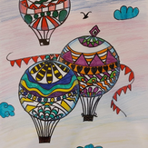 Рисунок "Воздушные шары" на конкурс "Конкурс творческого рисунка “Свободная тема-2022”"