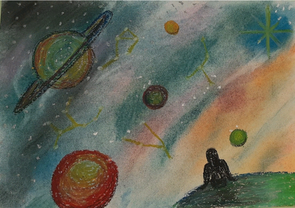 Детский рисунок - Тайны звездных миров
