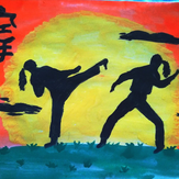 Рисунок "Карате" на конкурс "Конкурс детского рисунка “Спорт в нашей жизни”"