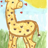 Рисунок "жираф" на конкурс "Конкурс детского рисунка "Любимое животное - 2018""