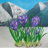 Рисунок "Весна в горах"