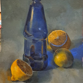 Рисунок "бутыль с лимонами"