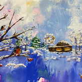 Рисунок "снегири на рябине" на конкурс "Конкурс творческого рисунка “Свободная тема-2022”"