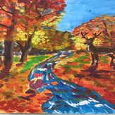 Рисунок "Осень в лесу" на конкурс "Конкурс детского рисунка "Краски Осени 2021""