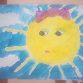 Рисунок "Утреннее солнышко улыбается" на конкурс "Конкурс творческого рисунка “Свободная тема-2021”"