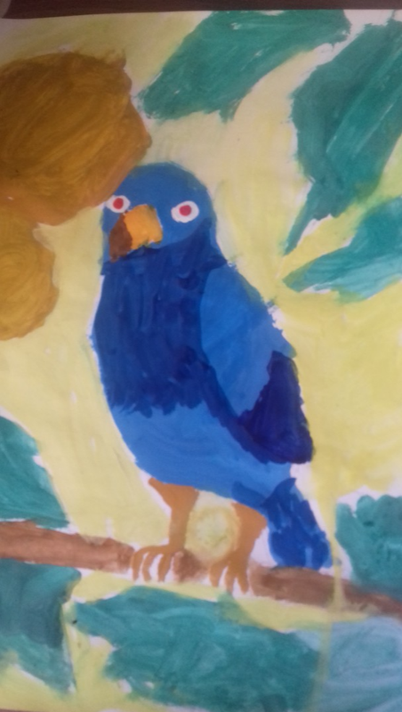 Детский рисунок - птица Кай