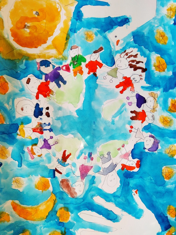 Детский рисунок - Мир на всей планете