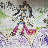 Рисунок "Милый слоник с принцессой"