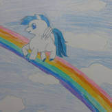 Рисунок "Пегасик на радуге"