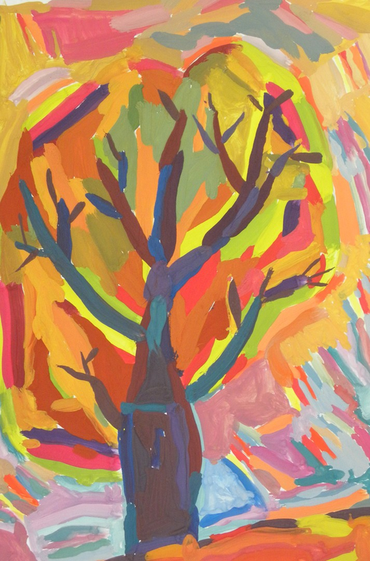 Детский рисунок - Осеннее дерево