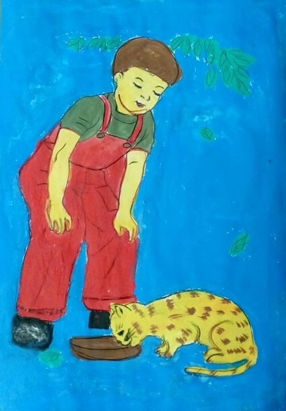 Детский рисунок - Котофей