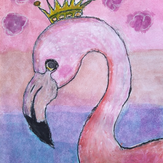 Рисунок "Розовый фламинго"