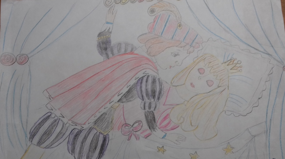 Детский рисунок - Спящая красавица