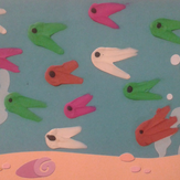 Рисунок "Рыбки - картина из пластилина"