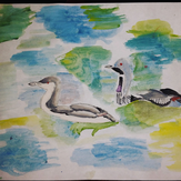 Рисунок "Лебеди"