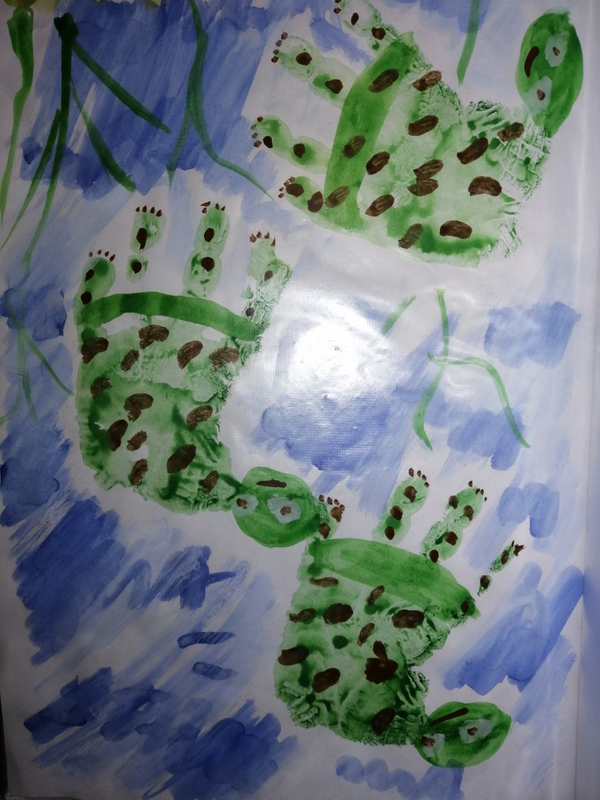 Детский рисунок - Морские черепашки