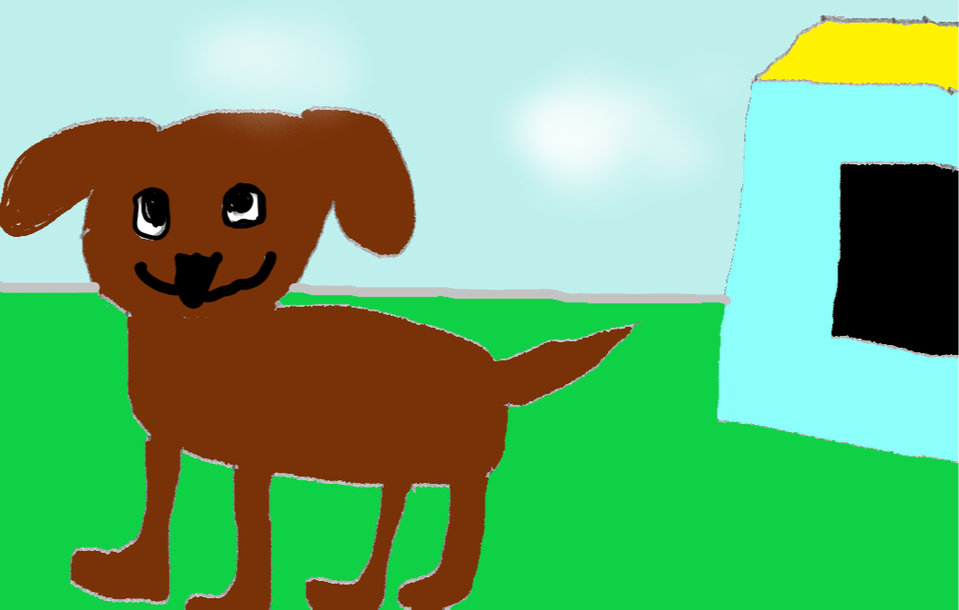 Детский рисунок - Пёс