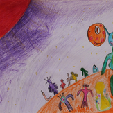 Рисунок "Инопланетяне" на конкурс "Конкурс творческого рисунка “Свободная тема-2020”"