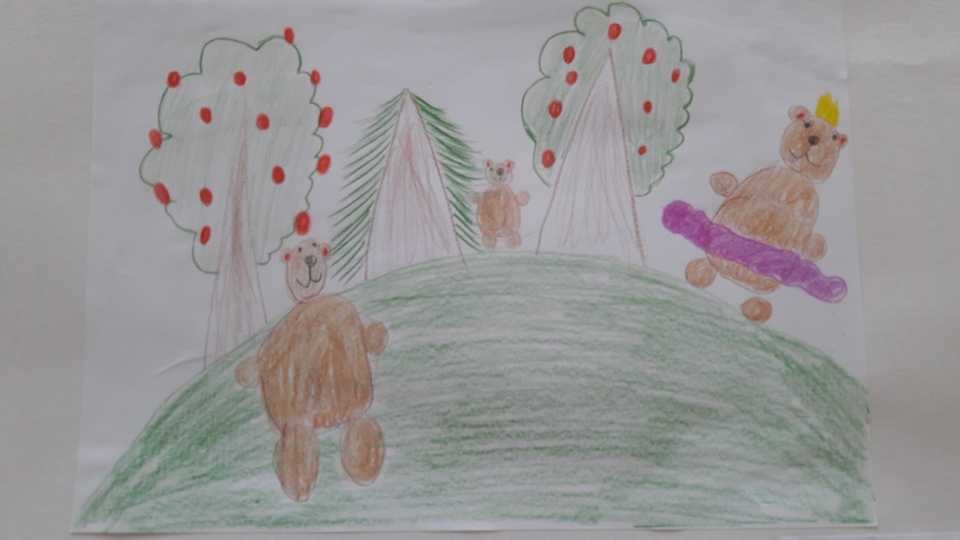 Детский рисунок - Хорошо в лесу