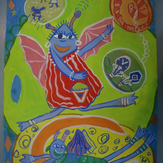 Рисунок "колыбельная для сына" на конкурс "Конкурс детского рисунка “Таинственный космос - 2018”"