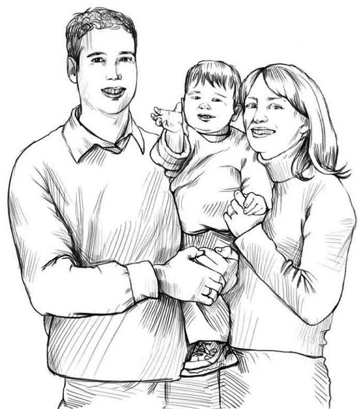 Детский рисунок - My family
