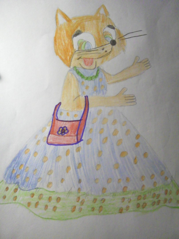 Детский рисунок - Лисичка сестричка