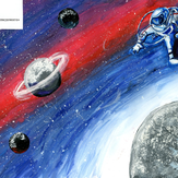 Рисунок "Космос У порога неведомого" на конкурс "Конкурс детского рисунка “Таинственный космос - 2022”"
