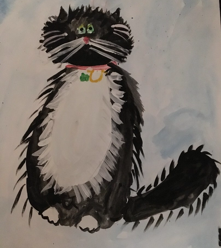 Детский рисунок - Кот