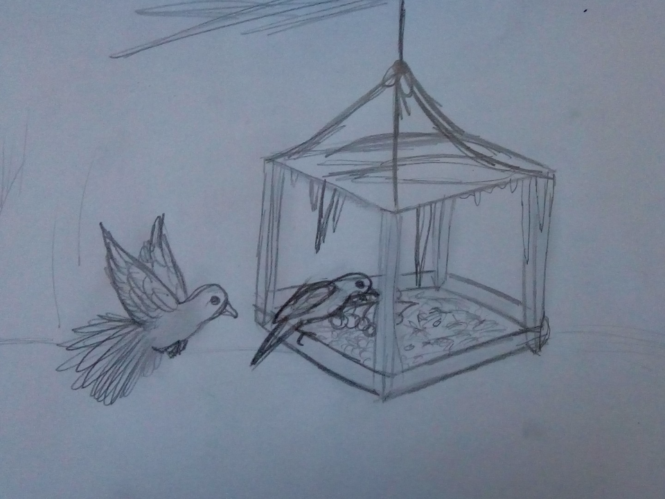 Детский рисунок - Птицы