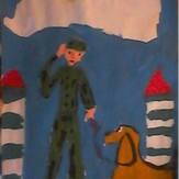 Рисунок "пограничник     и  собака" на конкурс "Конкурс детского рисунка “75 лет Великой Победе!”"