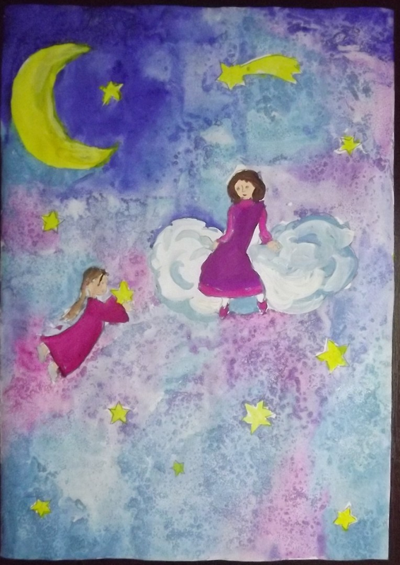 Детский рисунок - Волшебный сон для мамы