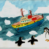 Рисунок "Покоряя Антарктиду"