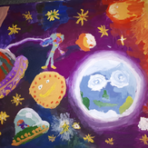 Рисунок "живые планеты" на конкурс "Конкурс детского рисунка “Таинственный космос - 2018”"