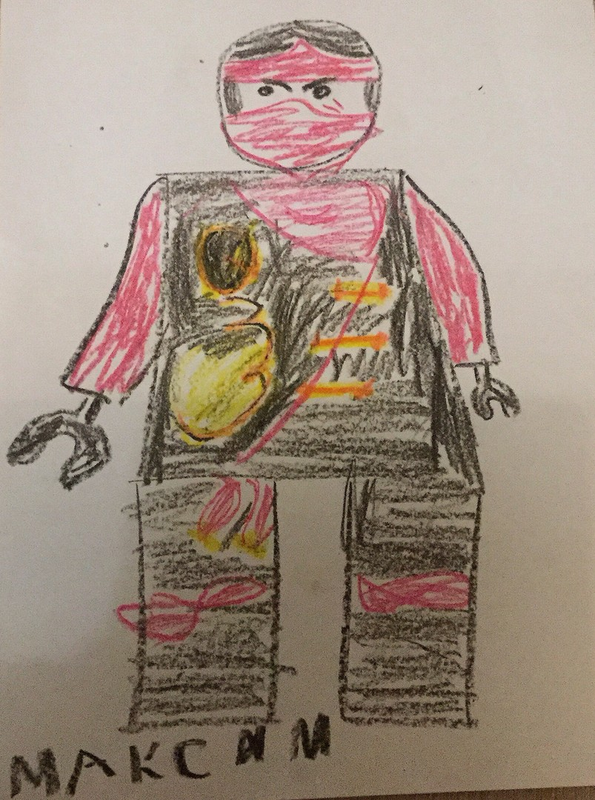 Детский рисунок - Непобедимый воин