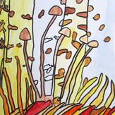 Рисунок "На осенней опушке леса" на конкурс "Конкурс детского рисунка “Сказочная осень - 2018”"