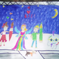 Рисовашки на сцене у Мыльного пузыря, Алина Романова, 10 лет