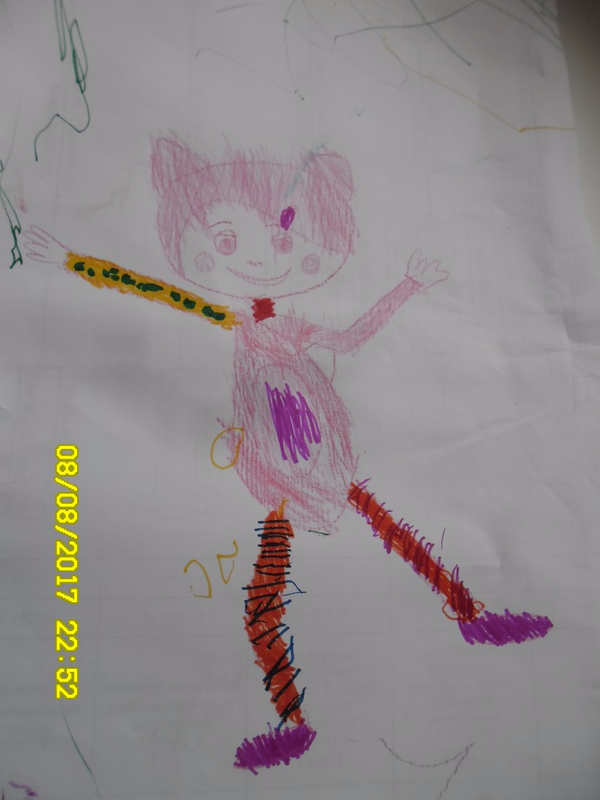 Детский рисунок - Свинка Няша