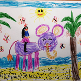 Рисунок "Принцесса и добрый слон" на конкурс "Конкурс детского рисунка "Рисовашки и друзья""