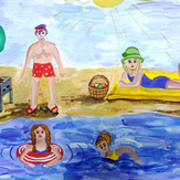 Рисунок "Семейный отдых" на конкурс "Конкурс творческого рисунка “Моя Семья - 2019”"
