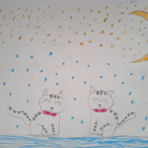 Рисунок "Котята на зимней прогулке" на конкурс "Конкурс творческого рисунка “Свободная тема-2022”"