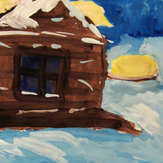 Рисунок "Зимний дом"