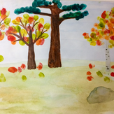 Рисунок "Листопад" на конкурс "Конкурс рисунка "Осенний листопад 2017""