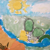 Рисунок "Летом в деревне" на конкурс "Конкурс детского рисунка “Как я провел лето - 2020”"