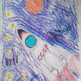 Рисунок "Космос" на конкурс "Конкурс творческого рисунка “Свободная тема-2020”"