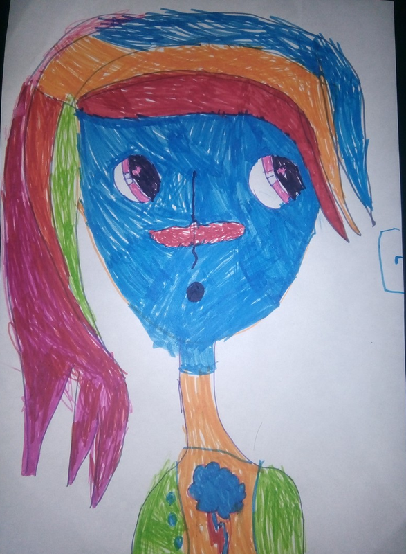 Детский рисунок - Моя любимая пони